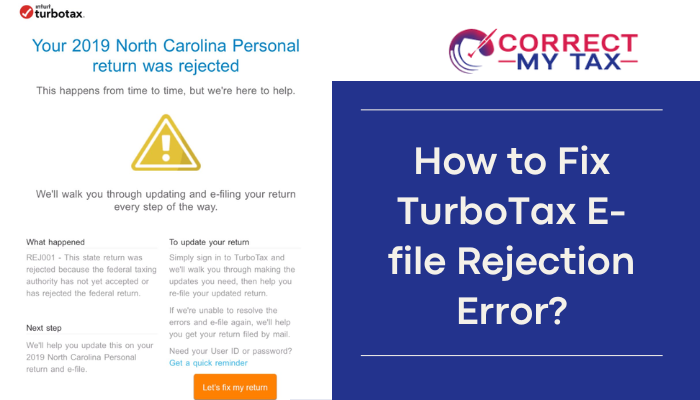 How to Fix TurboTax E-file Rejection Error