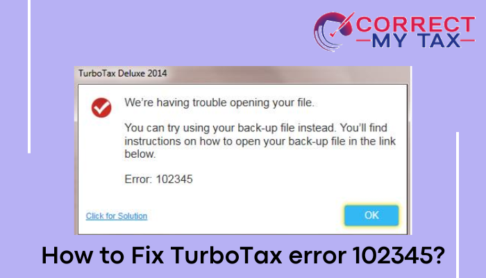 How to Fix TurboTax error 102345